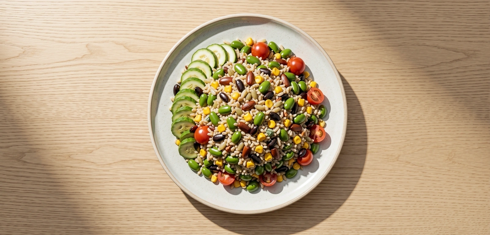 Gesunde Mahlzeit auf dem Tisch